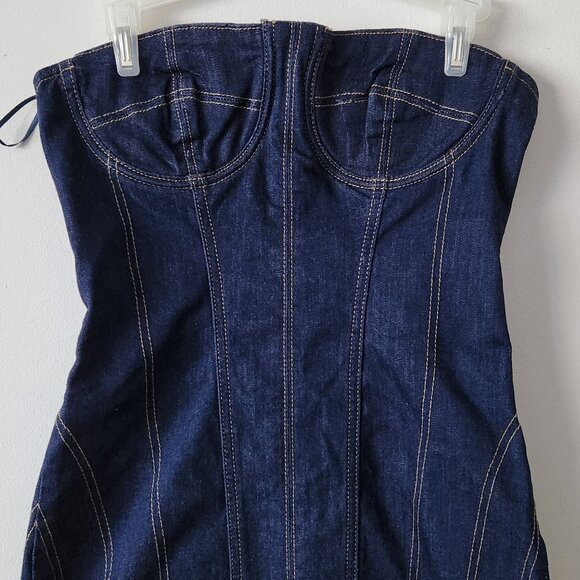NWT ZARA Woman Denim Midi Dress - Picture 10 of 15